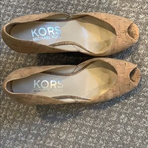 Michael Kors wedge cork espadrille shoes